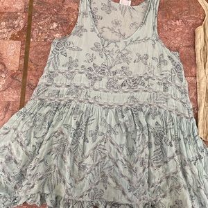 Free People Light Blue lace tunic sz M